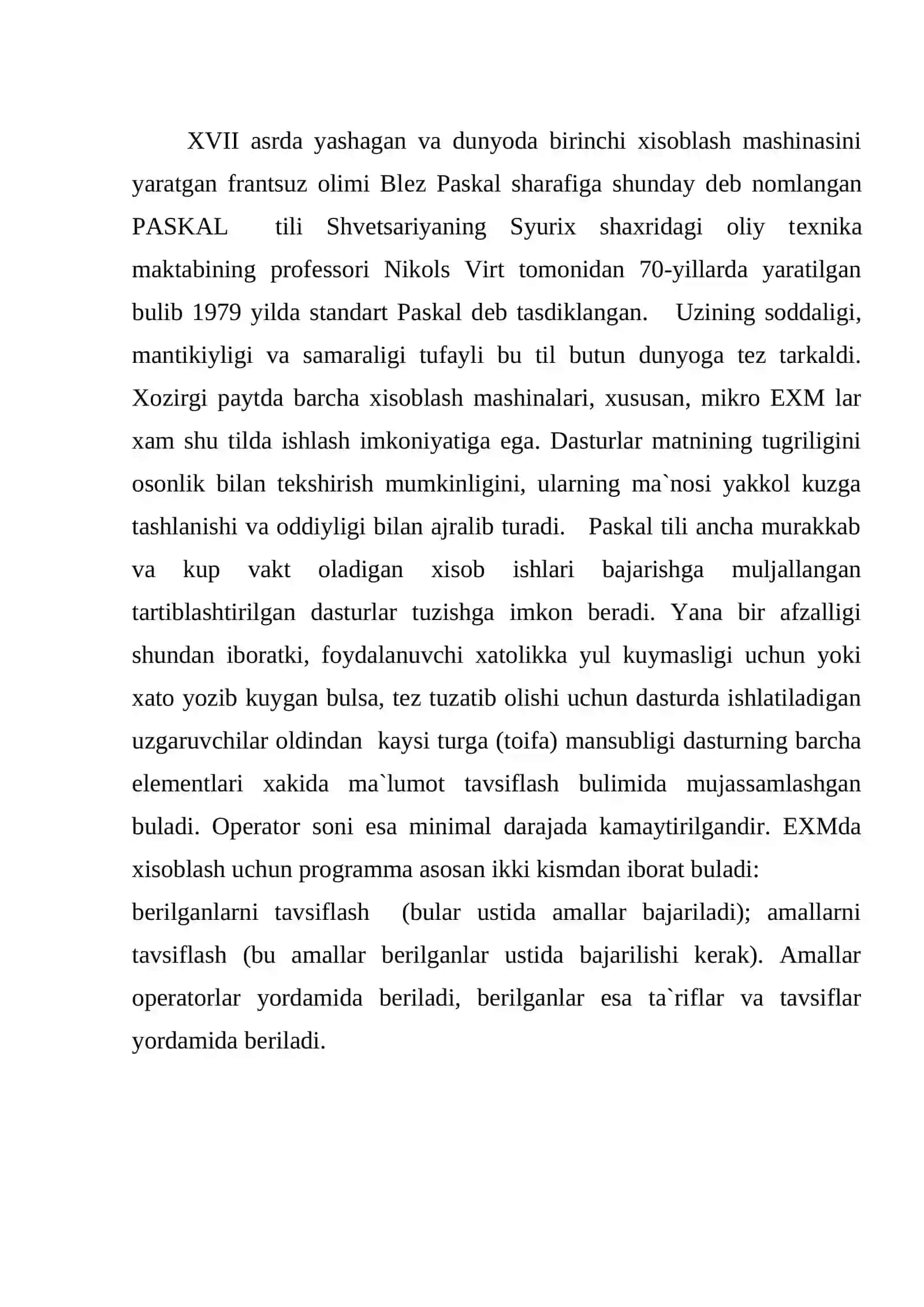 PASKAL DASTURLASH TILIDA CHIZIQLI TARMOQLANUVCHI DASTURLAR 2