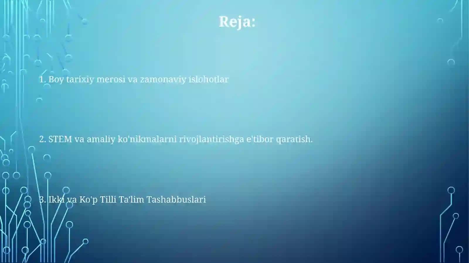 Boy tarixiy merosi va zamonaviy islohotlar 2