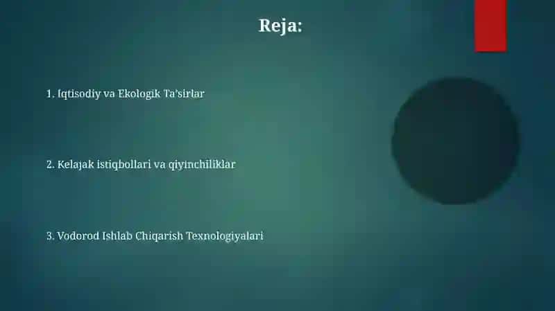 Vodorod energiyasining olish usullari va istiqbollari 2