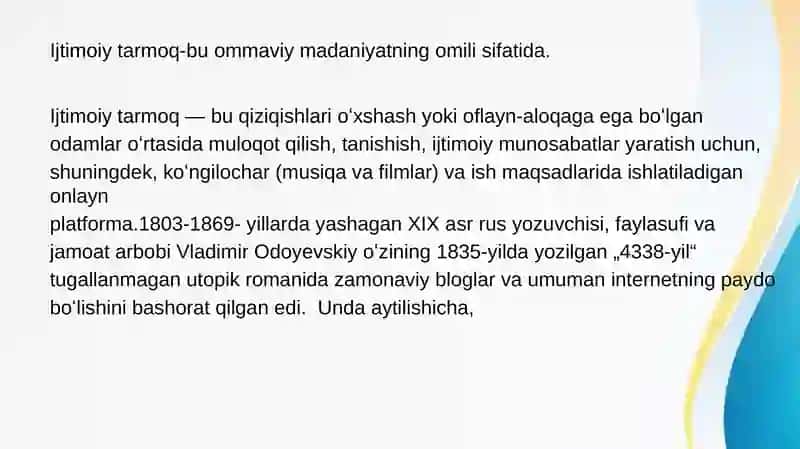 Ijtimoiy tarmoqlarda axborot xurujlari va tahdidlar. 2