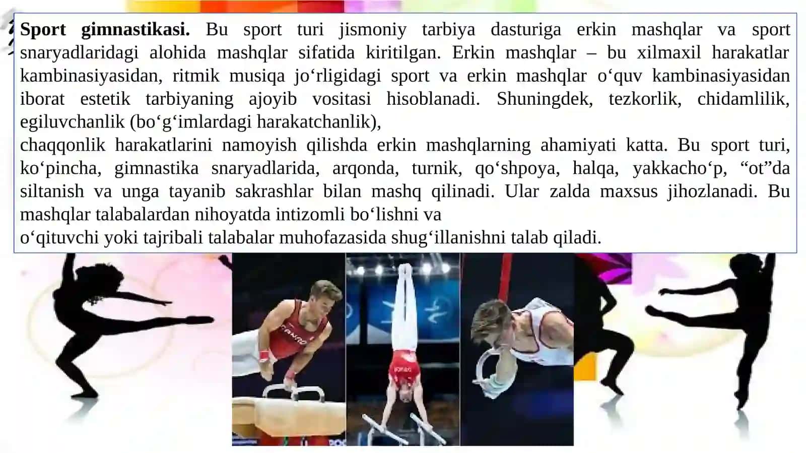 Oliy oʻquv yurtlarida gimnastikani tashkil etish 2