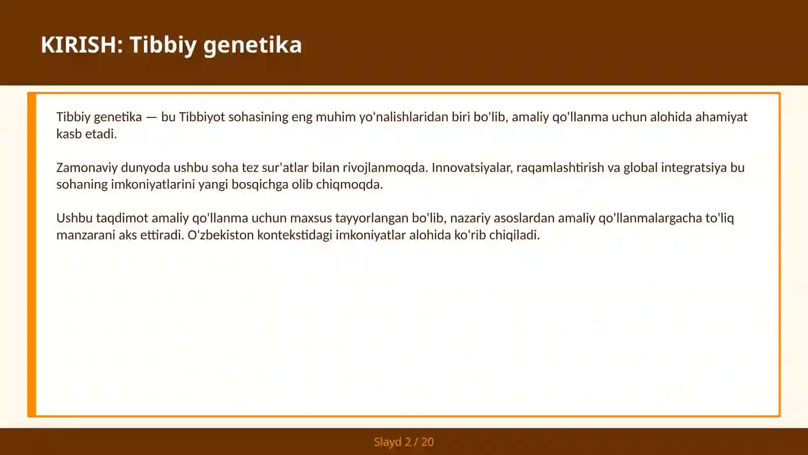 Tibbiy Genetika 2