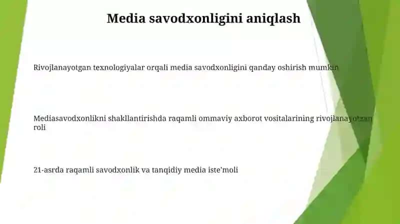 Mediyasavodxonlik Va Tehnologiyalar 2