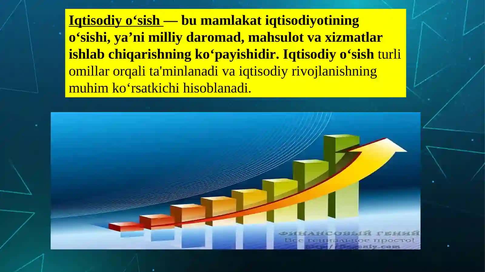 Iqtisodiy o‘sish: umumiy tavsifi, neokeynscha va neoklassik modellari 2
