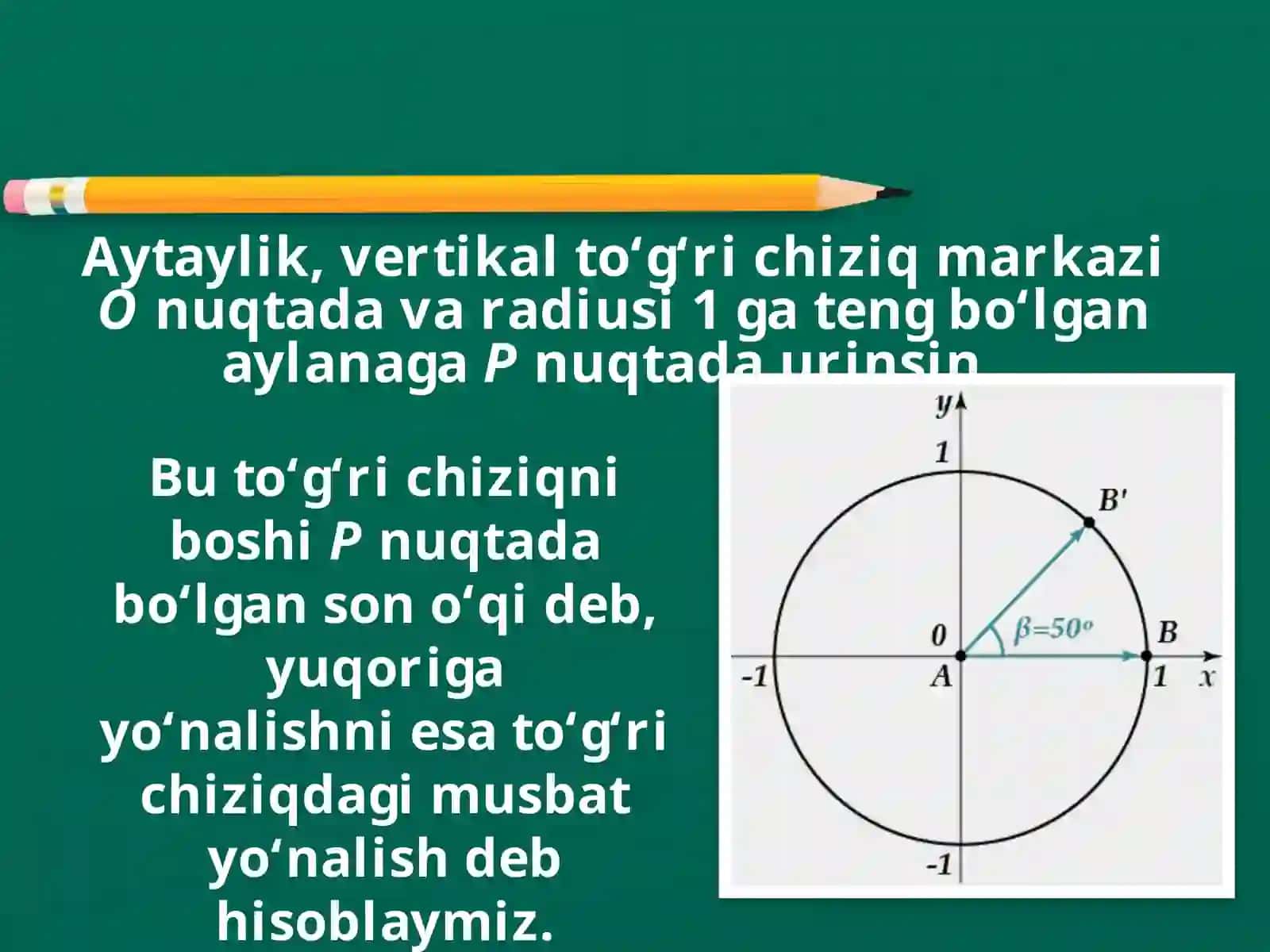 Burchakning radian o‘lchovi 2