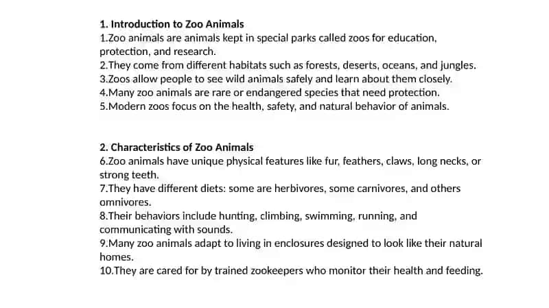 Introduction to Zoo Animals 2