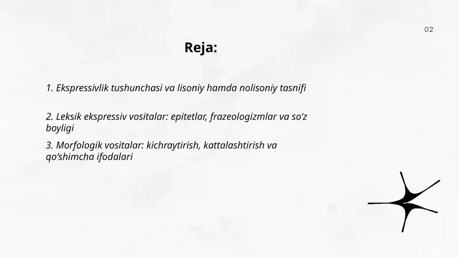 Oʻzbek tilida ekspressivlik ifodalanishining lisoniy va nolisoniy vositalari 2