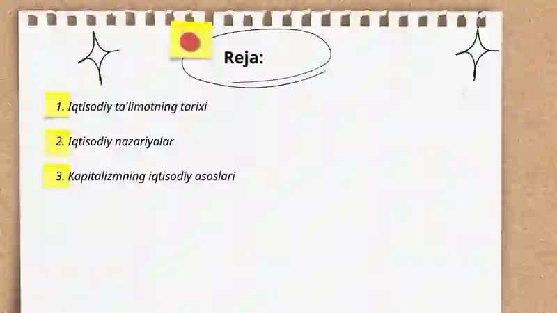 Iqtisodiy ta'limot 2