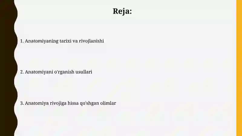 Anatomiya fanining tarixi, uni o'rganish uslublari 2