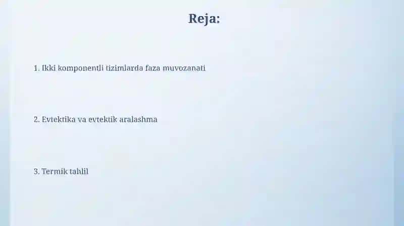 Ikki komponentli sistemalarda fazalar muvozanati 2