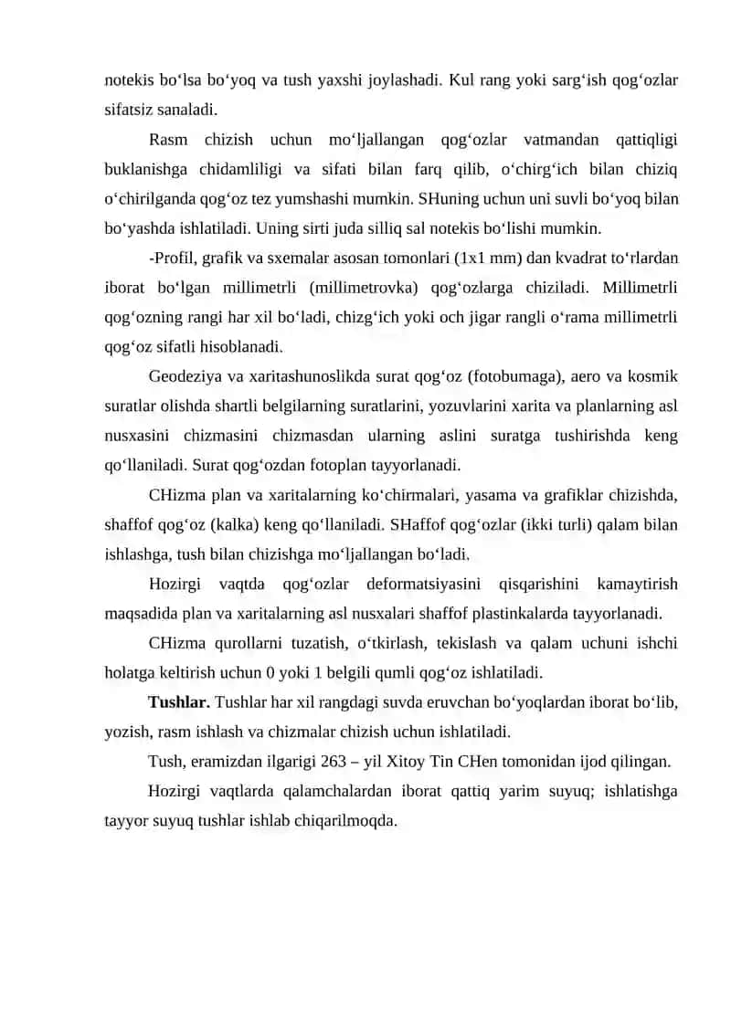 CHizmachilik qurollari va chizmachilik anjomlari 2