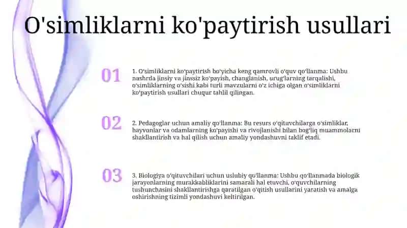 O'Simliklar Va Hayvonlarning Ko'Payishi Va Rivojlanishiga Oid Masala Va Mashqlar Tuzish Hamda Yechish Metodikasi 2