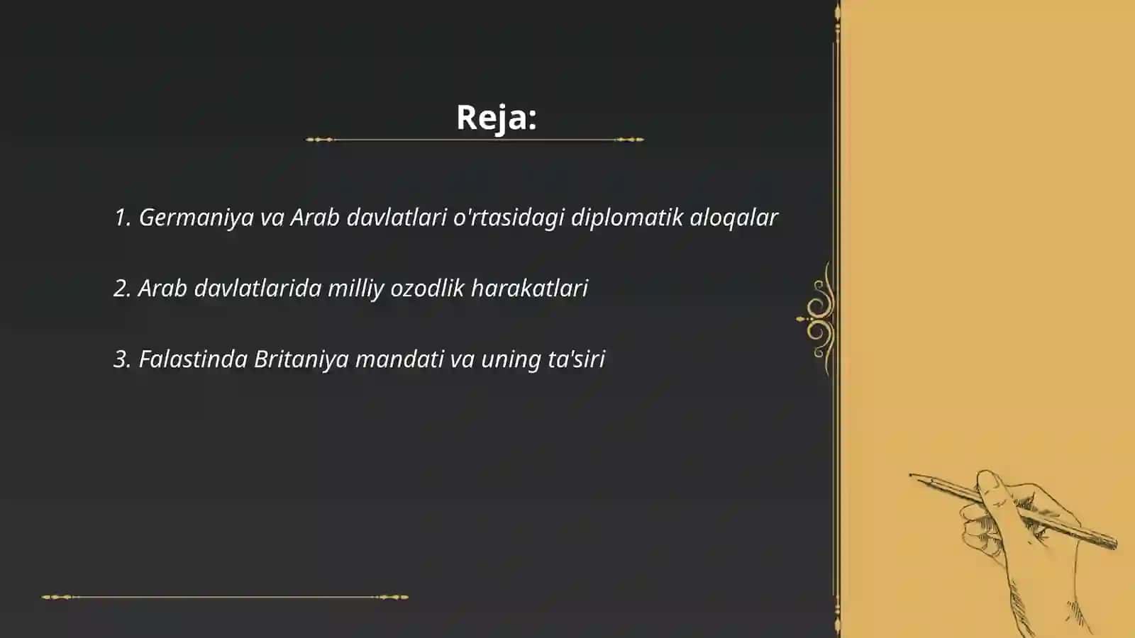 Germaniya va Arab davlatlari o'rtasidagi diplomatik aloqalar 2