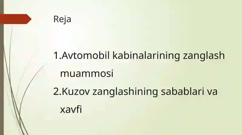 Avtamobil larning kabina va kuzov larning zanglash ni oldini olish 2