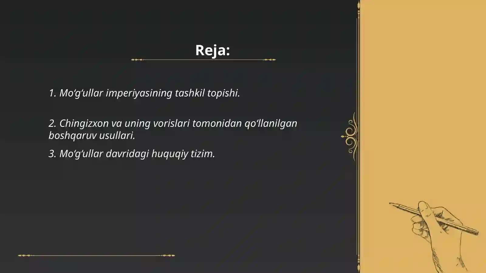 Mo‘g‘ullar hukmronligi davrida davlat va huquq 2