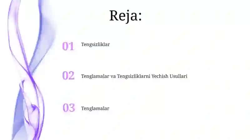 Tenglamalar va Tengsizliklarni Yechish Usullari 2