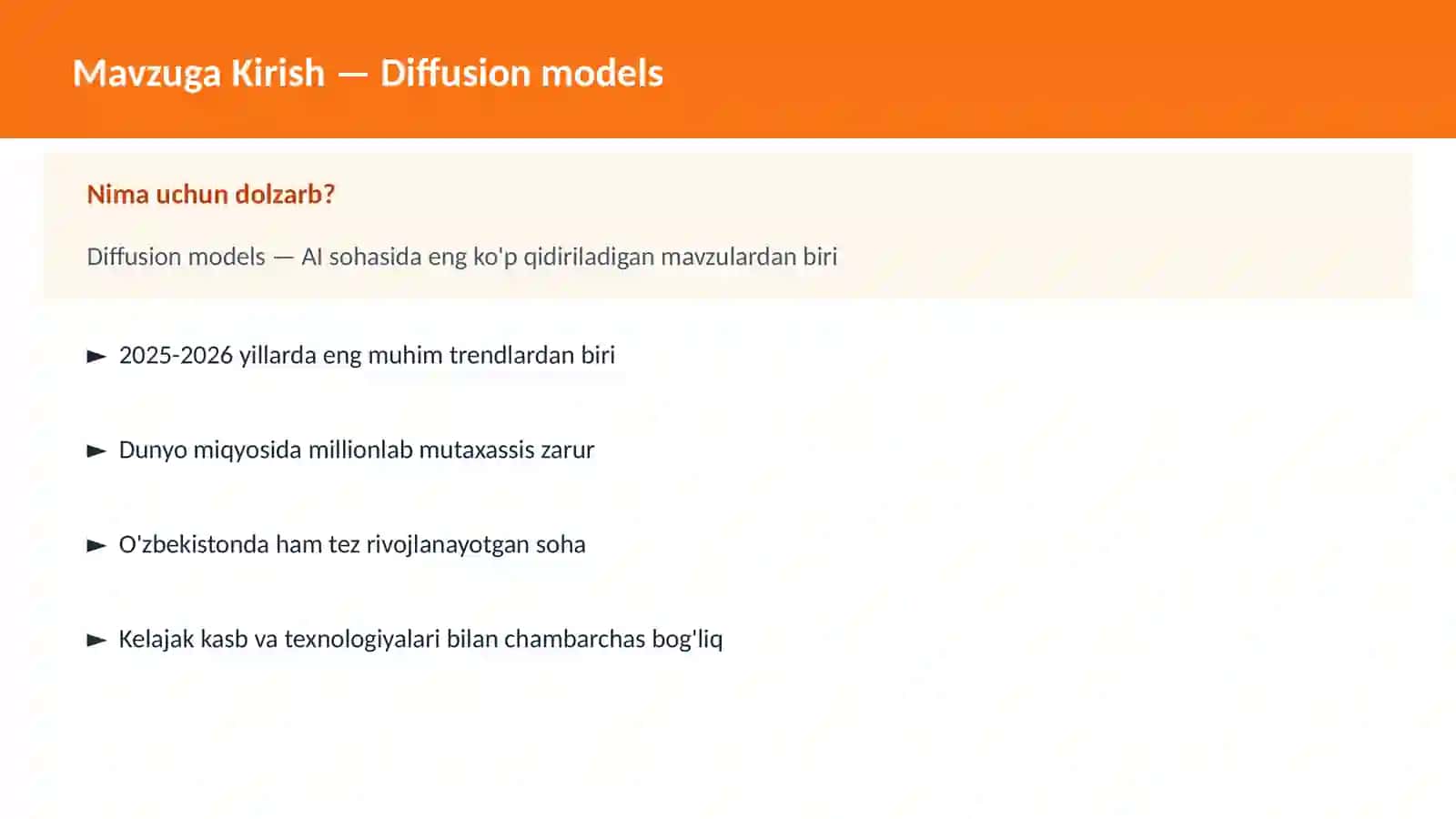 AI | DEEP LEARNING VA NEYRON TARMOQLAR 2