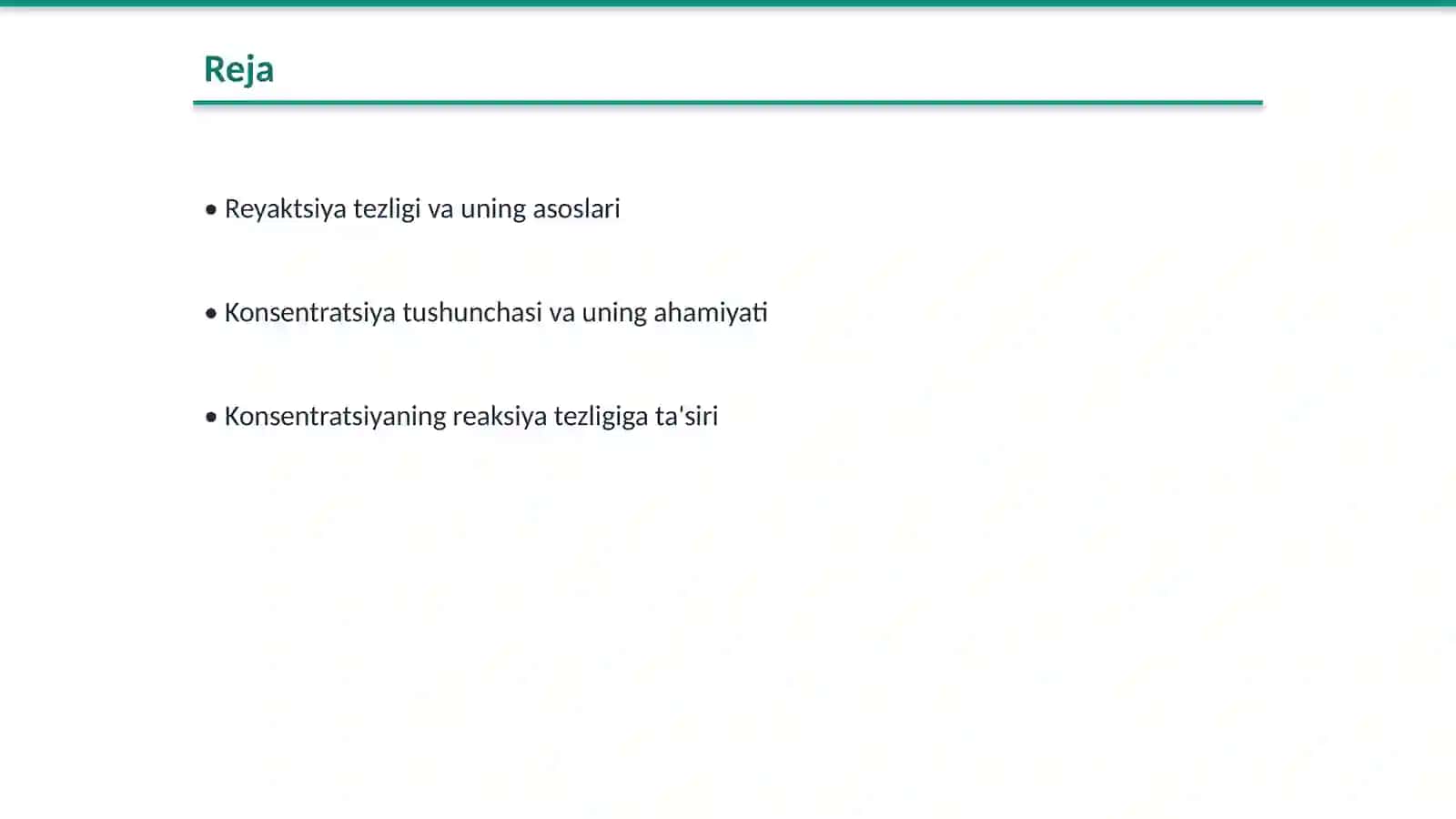 REYAKSIYA TEZLIGIGA KONSENTIRATSIYANING TASIRI 2