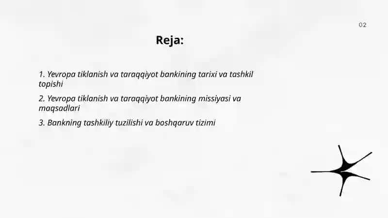 Yevropa tiklanish va taraqqiyot banki faoliyat 2