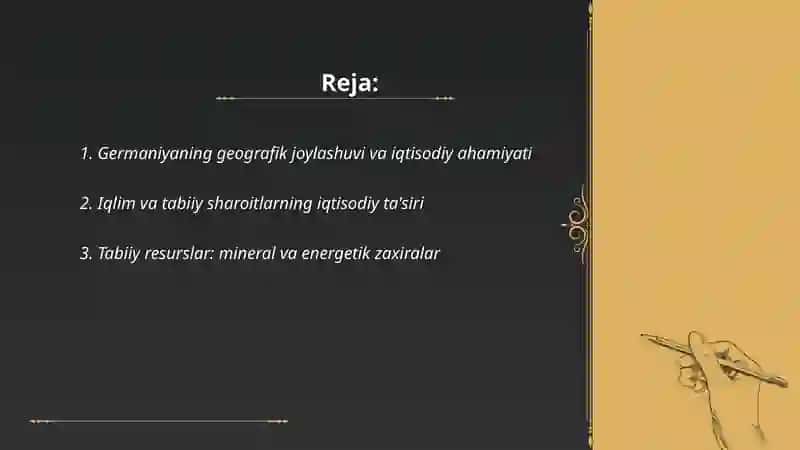 Germanyaning iqtisodiy geografik tavsifi 2