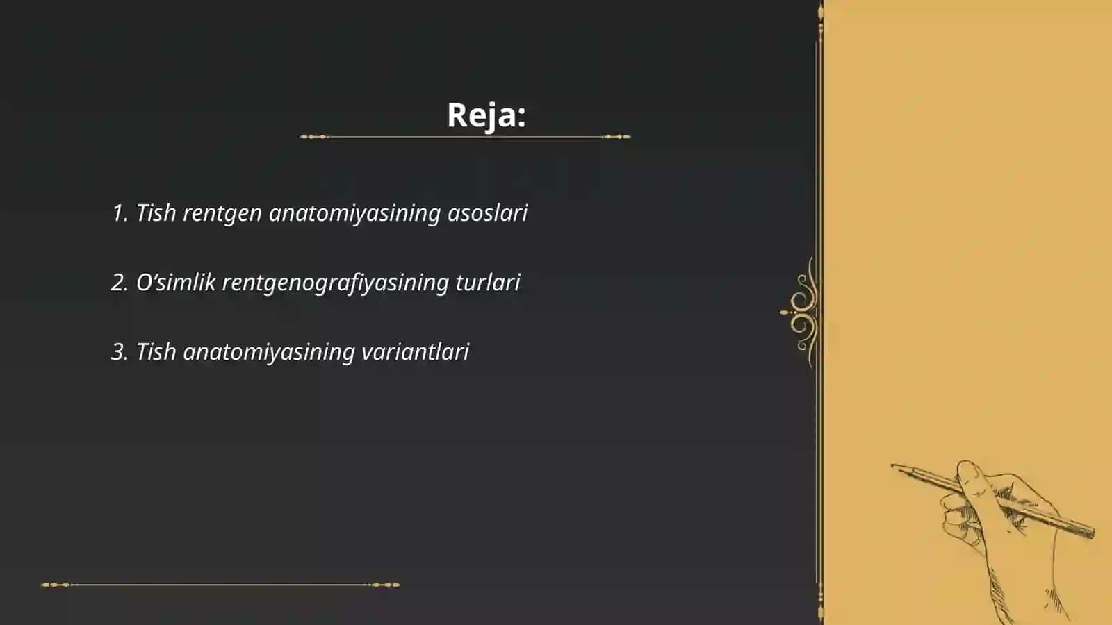 Tishlarning rentgen anatomiyasi 2