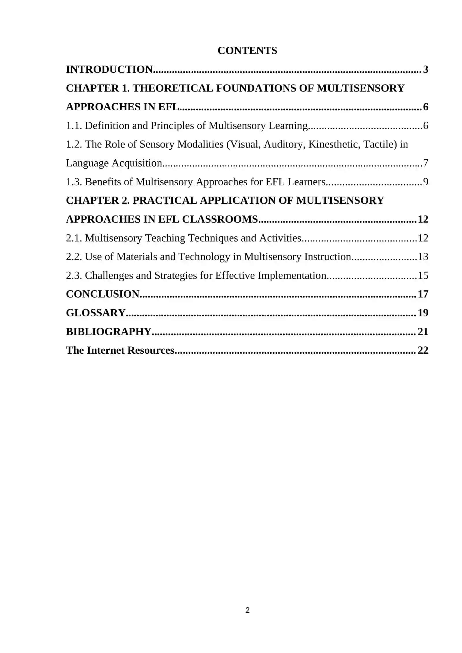 MULTISENSORY APPROACHES IN EFL 2