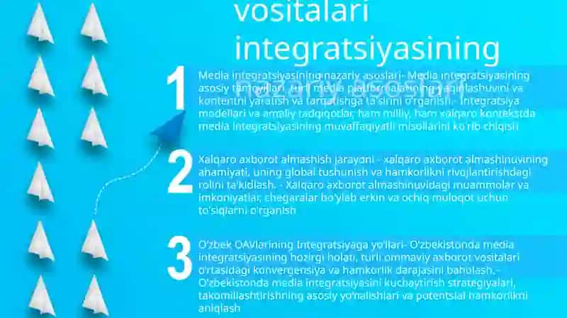 Xalqaro Axborot Almashinuv Jarayoniga O‘Zbekiston Oavlarining Integratsiya Yo‘Llari 2