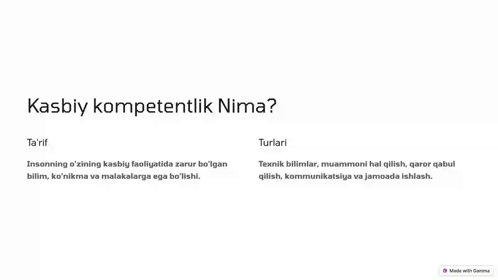 Ishlab chiqarish va tadbirkorlik faoiyatida kasbiy kompetentlik 2