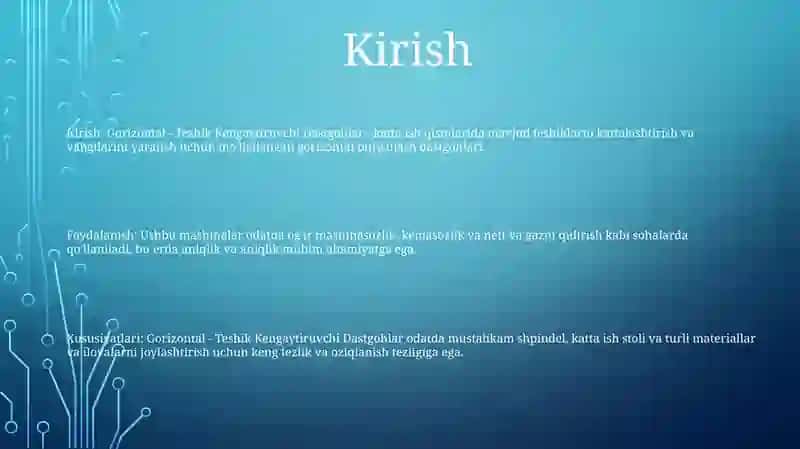 Gorizontal - Teshik Kengaytiruvchi Dastgohlar 2