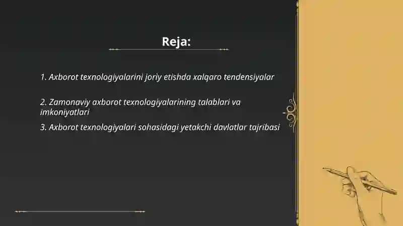 Axborot texnologiyalarini joriy etishda global tajribalar 2
