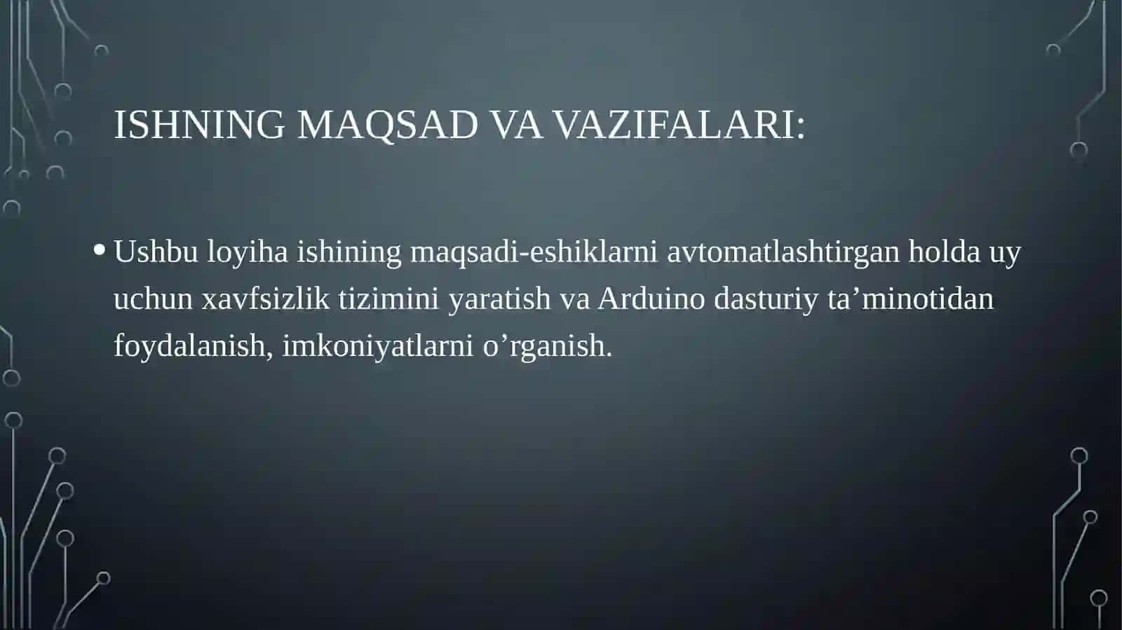 Bank Eshikini Avtomatlashtirish Dasturi Va Loyhasini Yaratish 2
