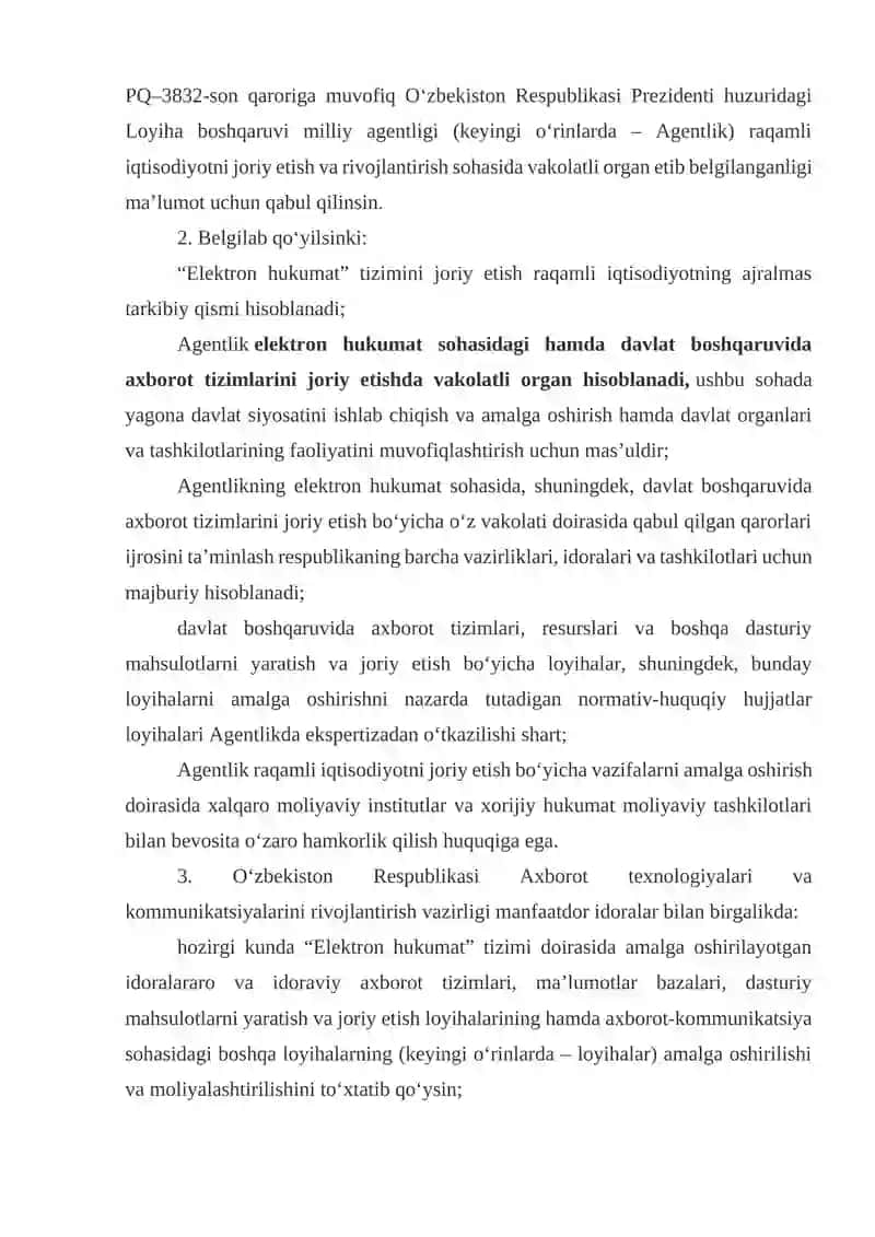 Davlat boshqaruvida raqamli texnologiyalarini rovojlantirish 2