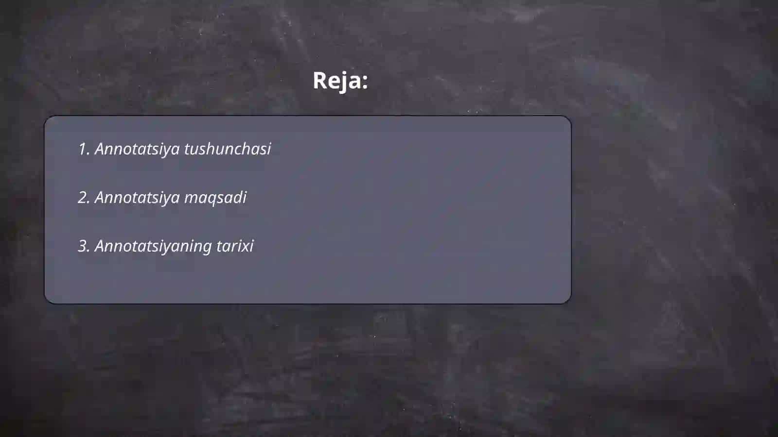 Annotatsiya tushunchasi 2