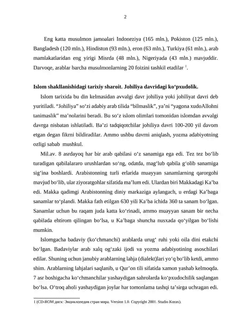 HOZIRGI DAVRDA ISLOM VA UNING MOHIYATI 2