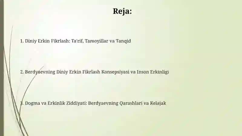 Diniy Erkin Fikrlash: Ta'rif, Tamoyillar va Tanqid 2