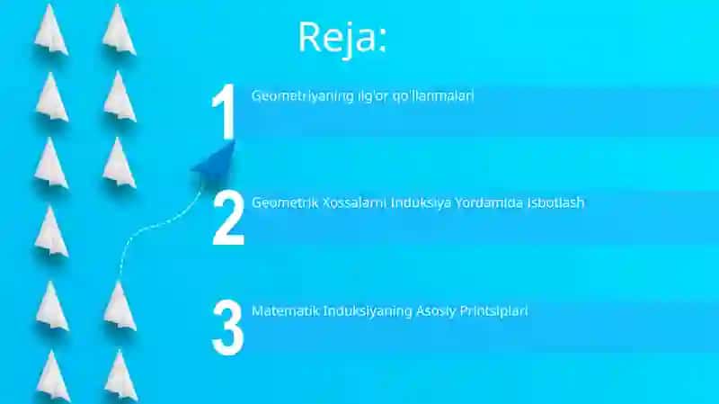 Geometrik isbotlashda matematik induksiyaning tatbiqlari 2