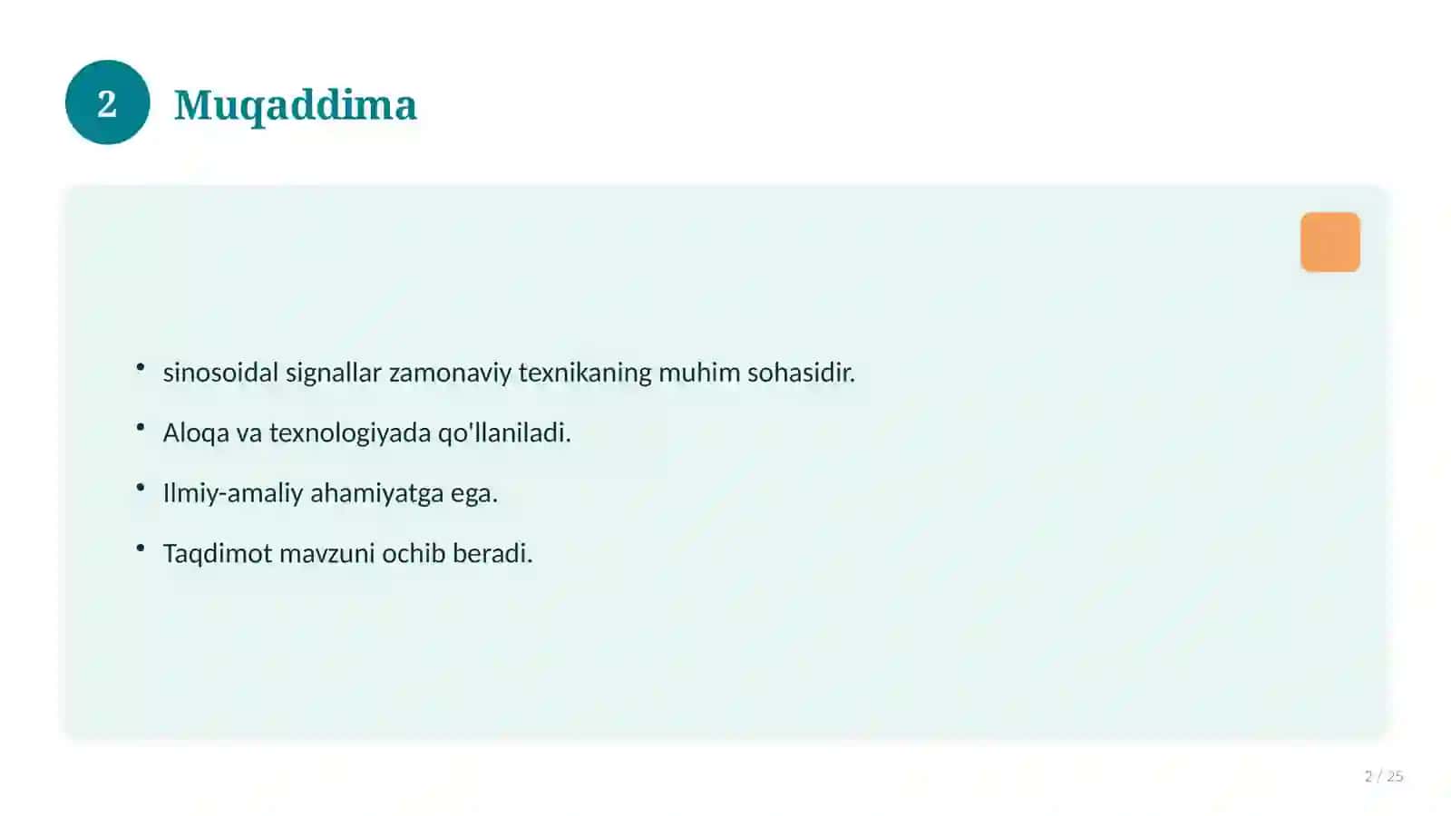 Sinosoidal signallar 2