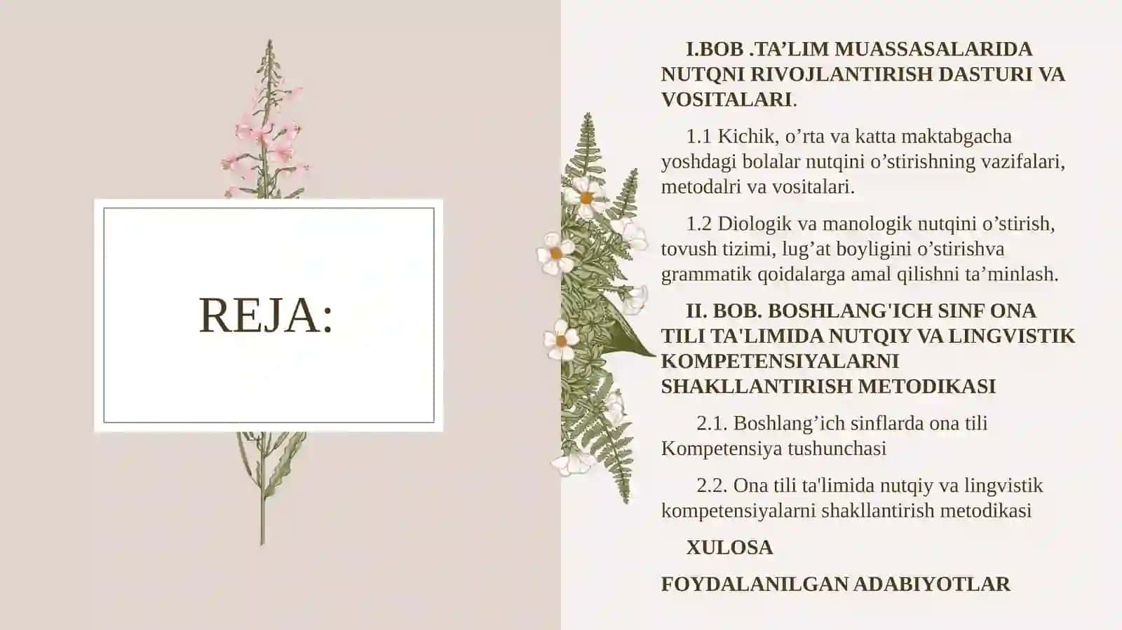 UMUMTA’LIM MAKTABLARIDA ONA TILINI O’QITISHDA O’QUVCHILARDA LINGVISTIK VA NUTQIY KOMPETENSIYALARNI RIVOJLANTIRISH YO’LLARI 2