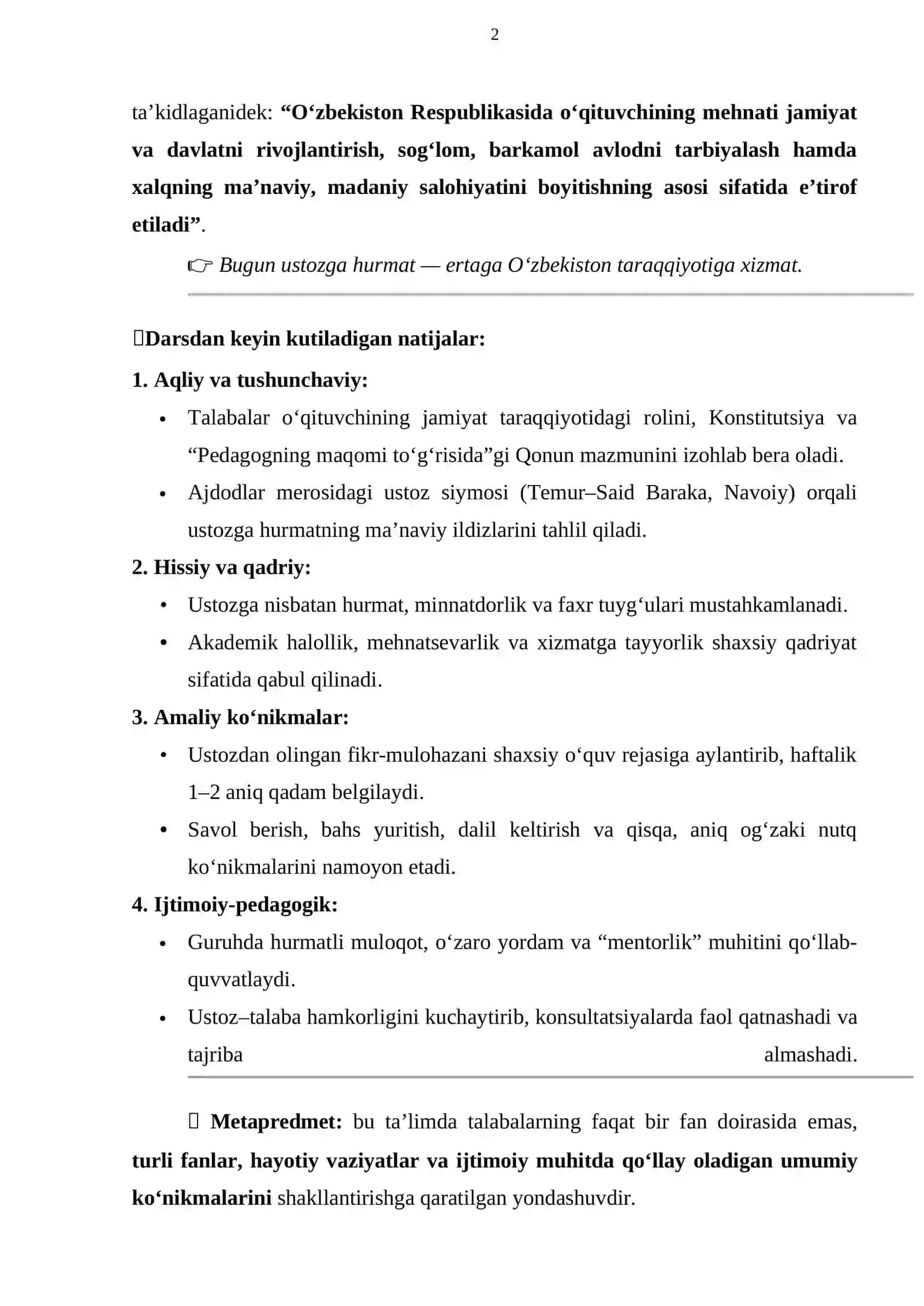 5-mavzu: “O‘qituvchi va murabbiylar kuni?” 2