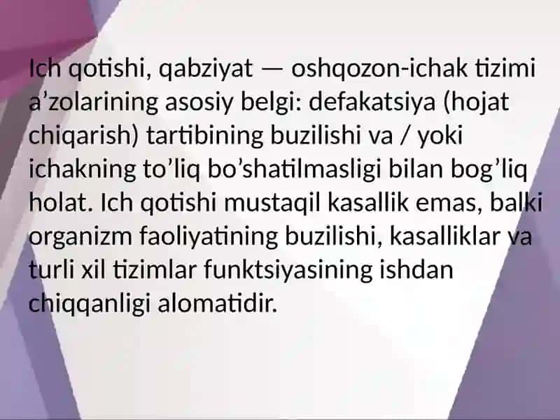 Bolalarda ich qotish sindromi 2