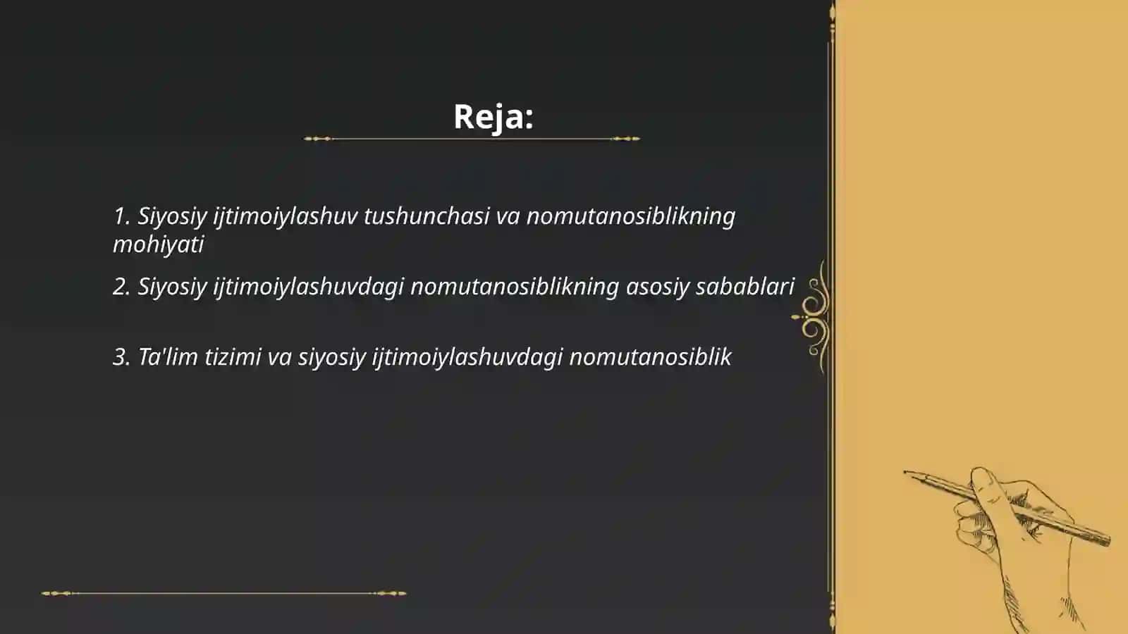 Siyosiy ijtimoiylashuvdagi nomutanosiblik va uning siyosiy barqarorlikka ta’siri 2