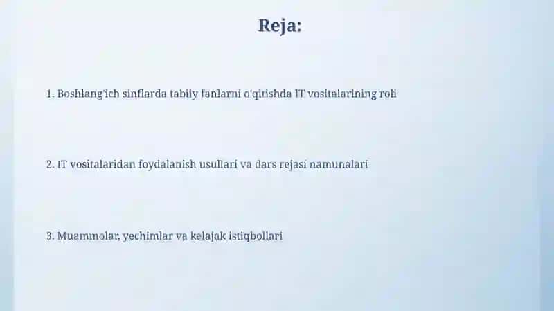 Boshlang'ich ta'lim tabiiy fanlari darsida axborot texnologiyalaridan foydalanish 2
