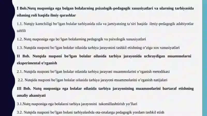 Nutqnuqsoniga ega bo'lgan bolalar oilasida tarbiya jarayonining muammolari 2