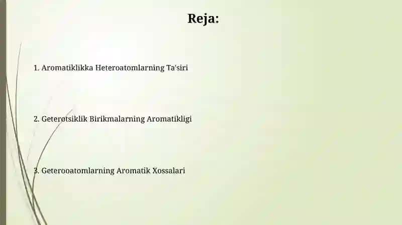 Heterotsiklik Birikmalarning Aromatikligi 2