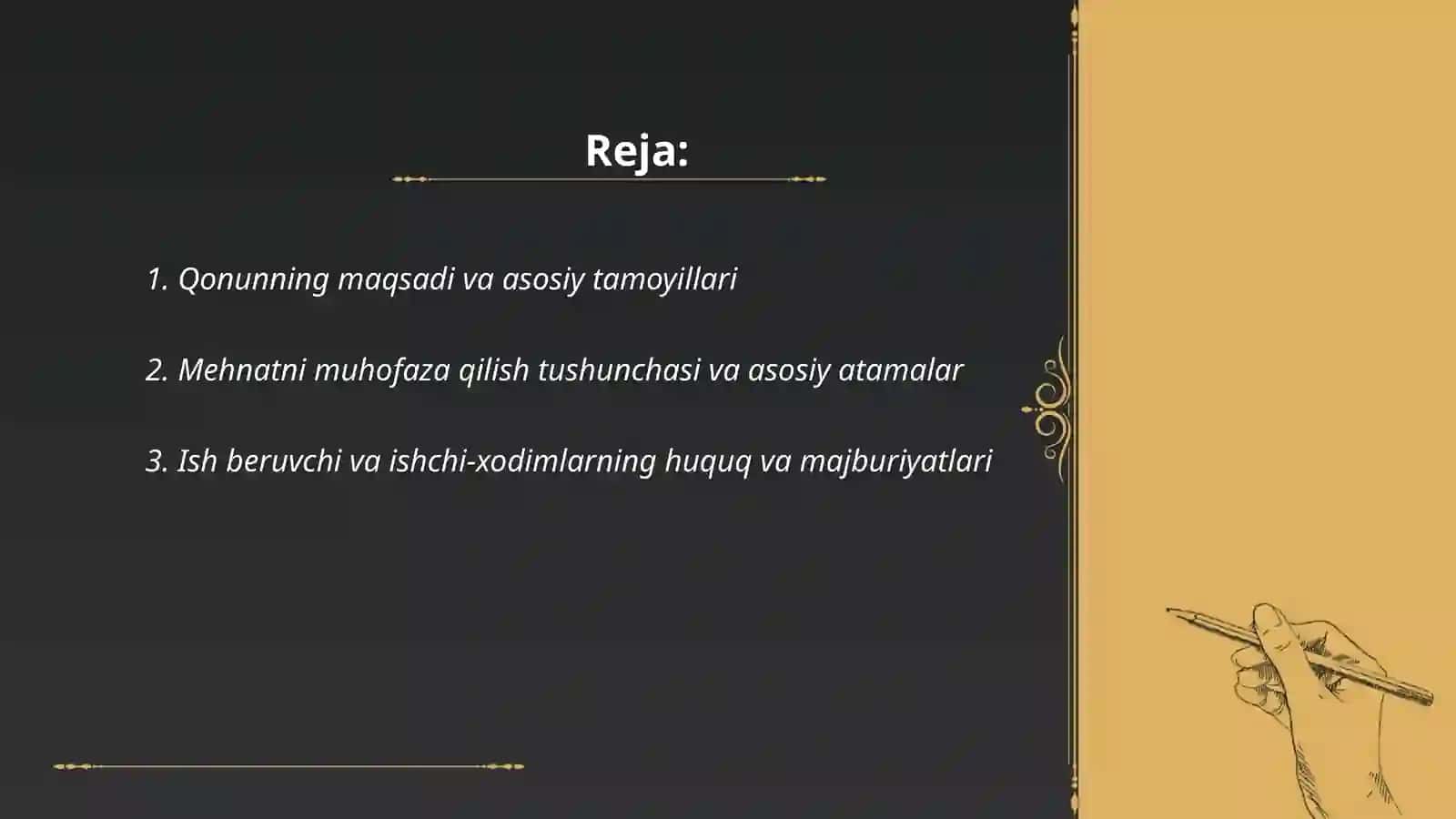 Mehnatni muhofaza qilish toʻgʻrisidagi qonun mazmuni 2