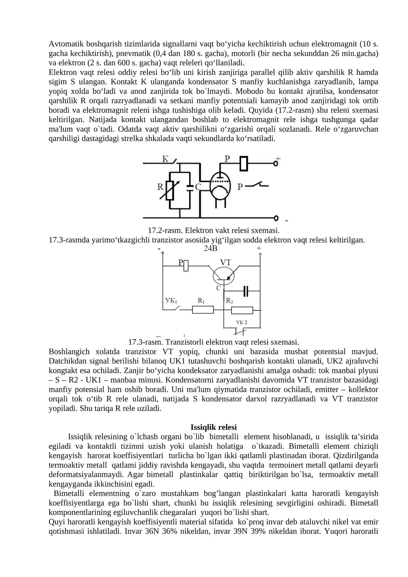 Qutblangan rele, vaqt, issiqlik relelari 2