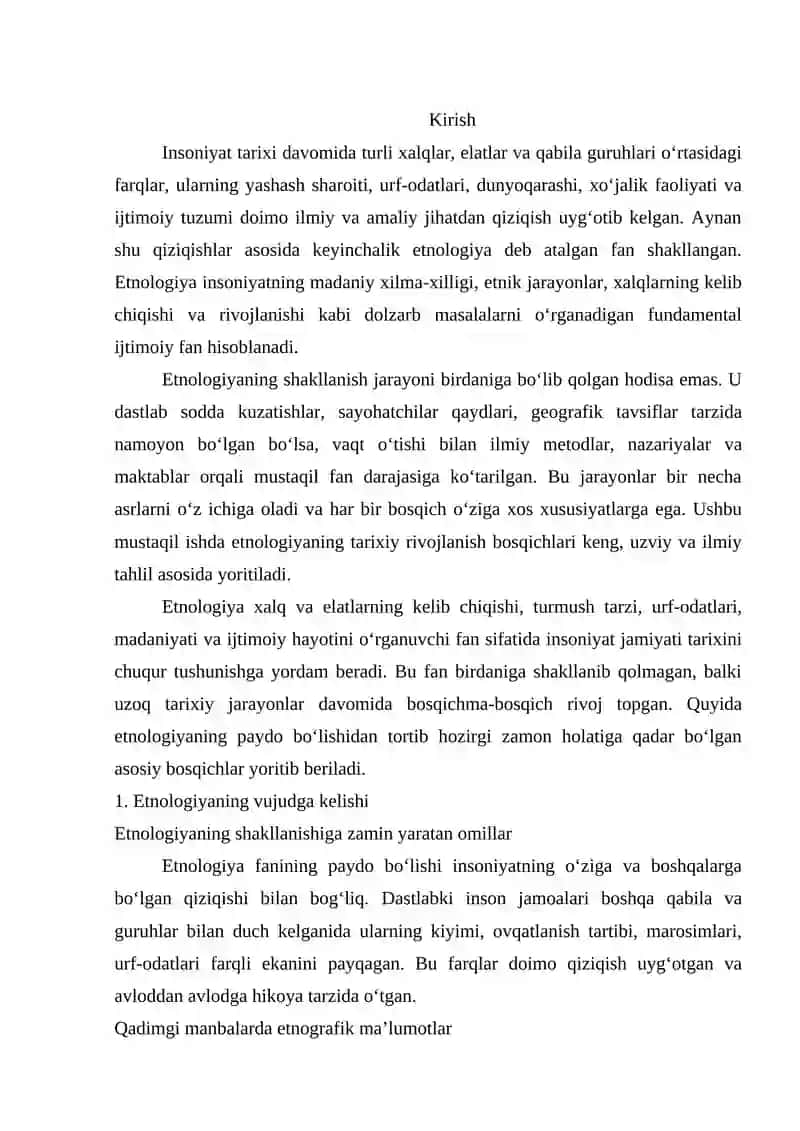 Etnologiya tarixiy rivojlanish bosqichlari 2
