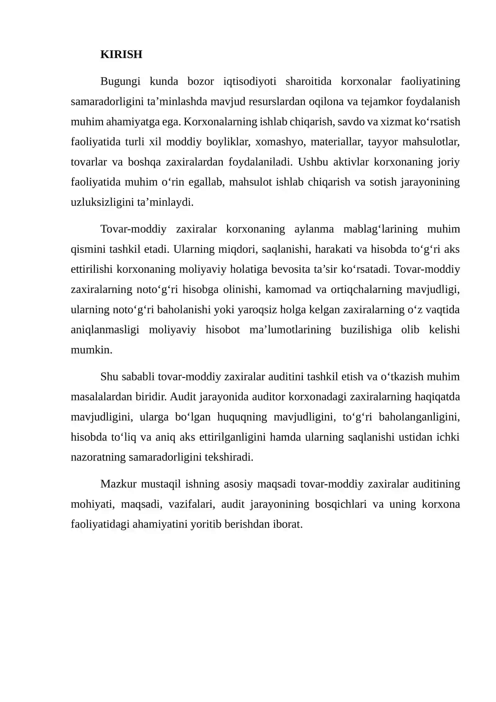 TOVAR-MODDIY ZAXIRALAR AUDITI: MOHIYATI VA AHAMIYATI 2