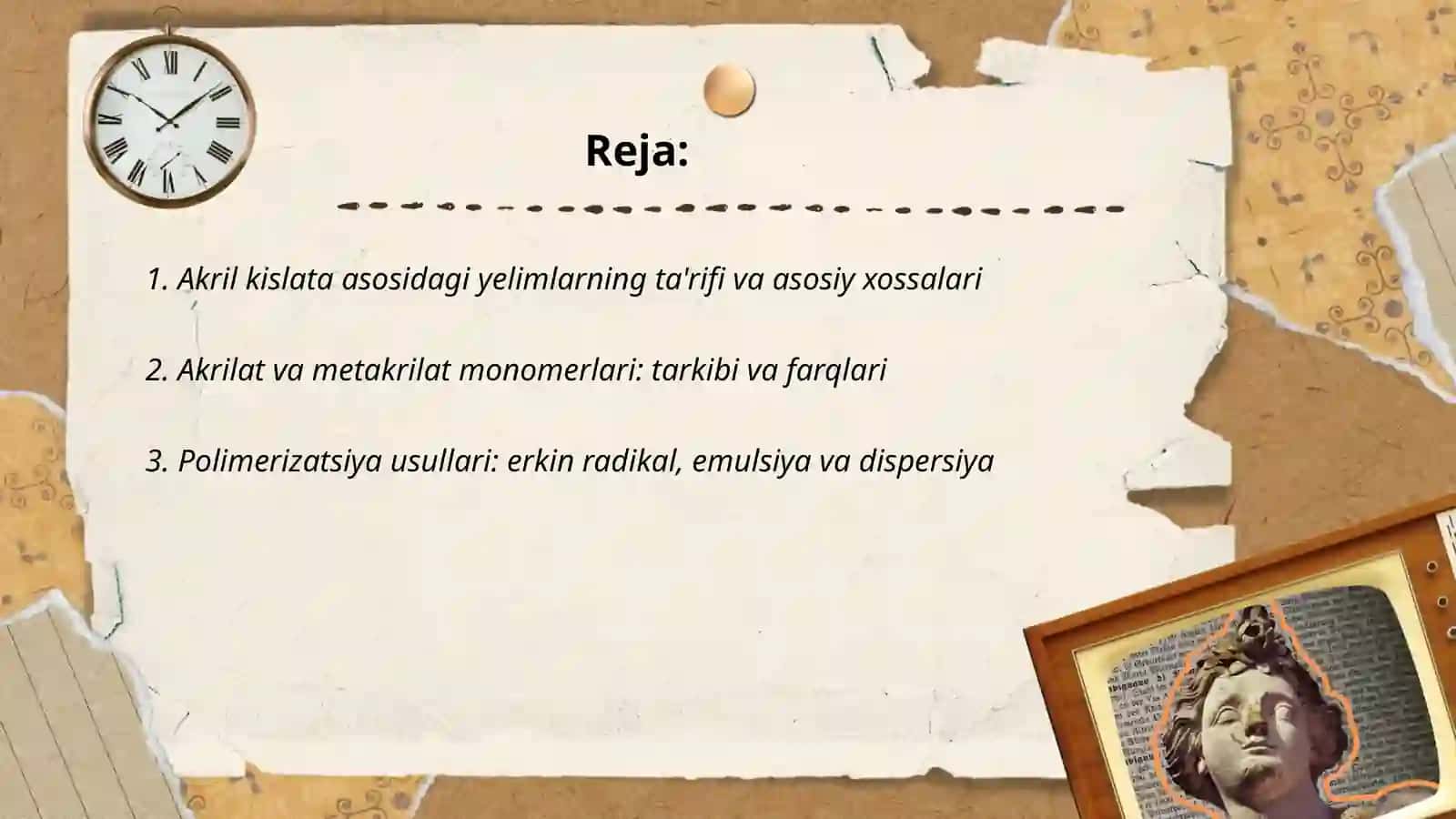 Akril kislata asosidagi yelimlar va ularning xossalari 2