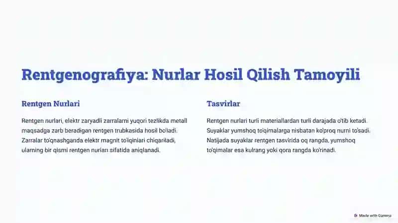 Radiologik Tekshiruvlar: Fizik va Texnik Aspektlar 2